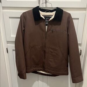 Brown Jacket with Black Collar